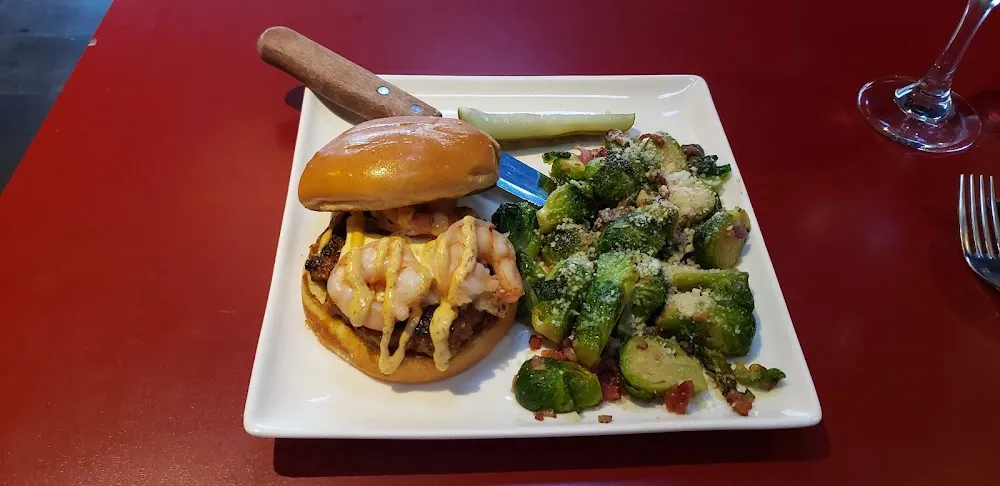 Shrimp Chorizo Burger
